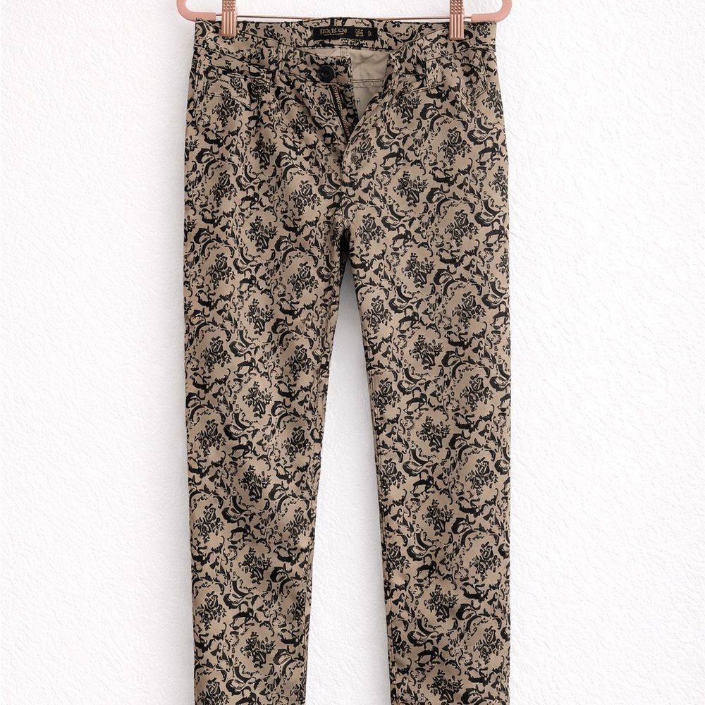 Iris Jeans Black and Cream Patterned Pants